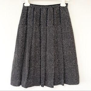 Pendleton Silk Pleated Polka Dot Knee Length Skirt